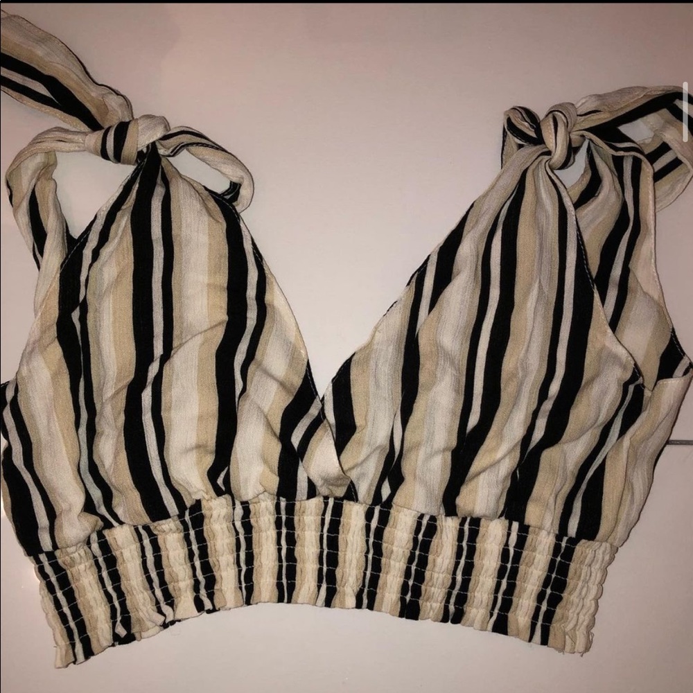 Striped bralette/crop top
